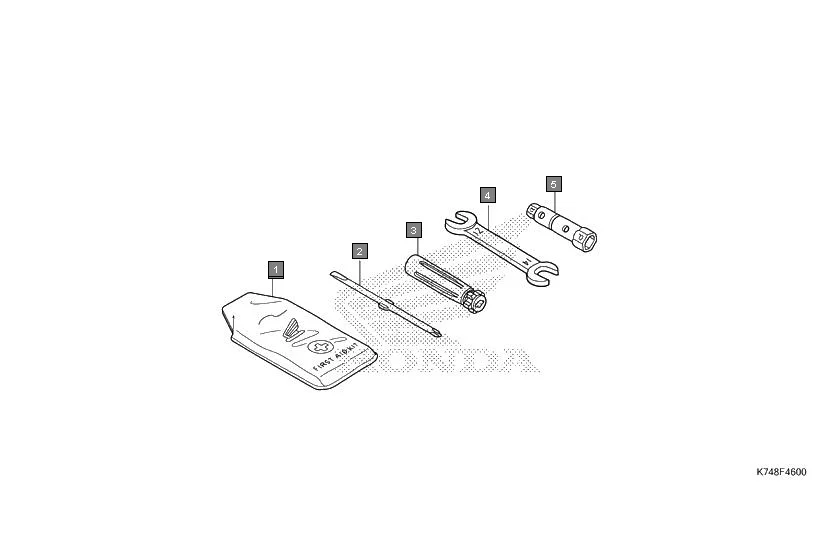 F-46 TOOLS diagram showing 89102-KPL-900
