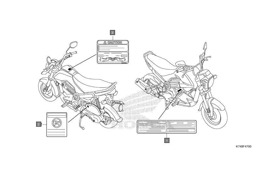 F-47 CAUTION LABEL assembly diagram for HONDA Navi NVA110H
