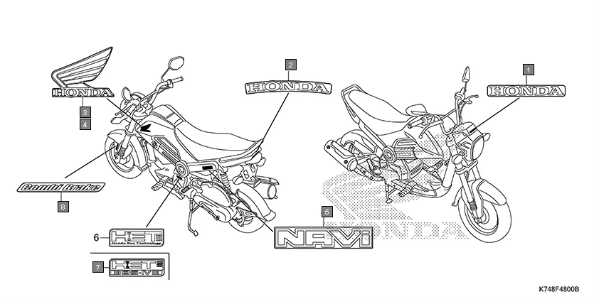 F-48 MARK diagram showing 86201-K74-N00ZA