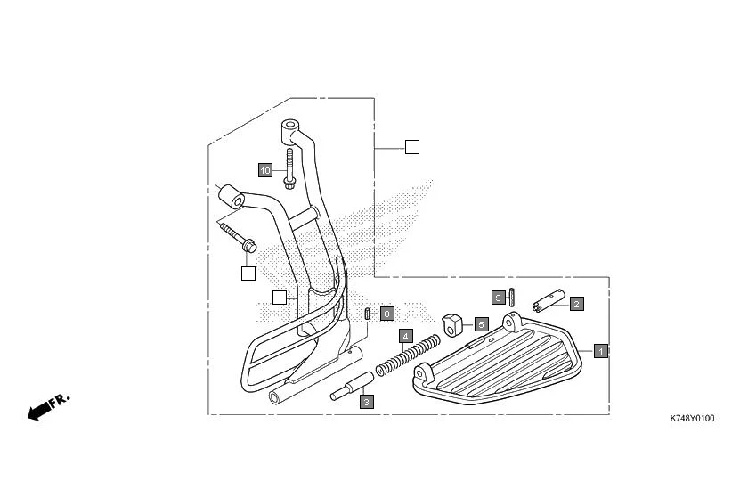 FOP-1 SARI STEP SET assembly diagram for HONDA Navi NVA110BK