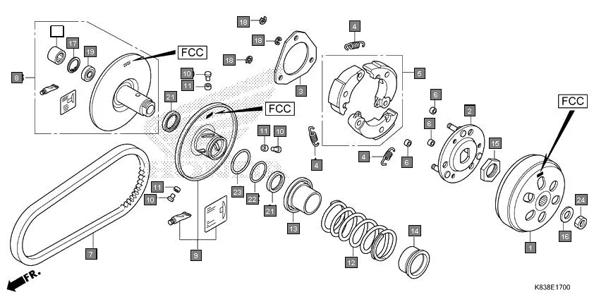 E-17 DRIVEN FACE(F.C.C.)