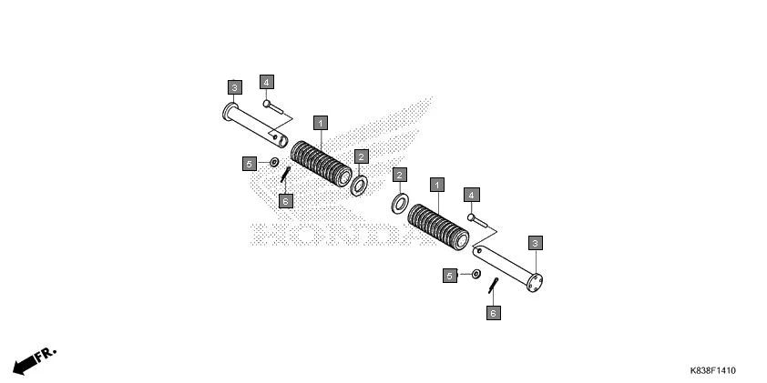 F-14-10 PILLION STEP assembly diagram for HONDA CLIQ NVB110H