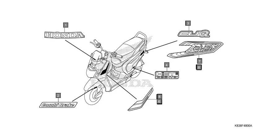 F-48 MARK assembly diagram for HONDA CLIQ NVB110H