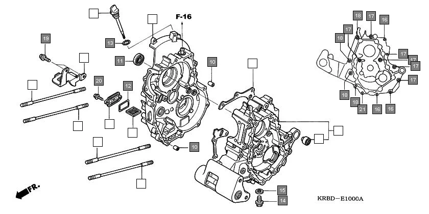 E-10 CRANKCASE