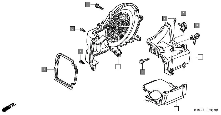 E-1 SHROUD/FAN COVER