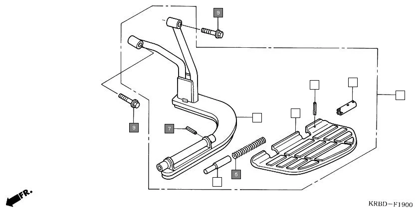 F-19 SARI STEP assembly diagram for HONDA Eterno SC1504