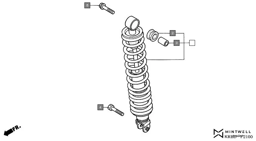 F-21 REAR CUSHION assembly diagram for HONDA Eterno SC1504