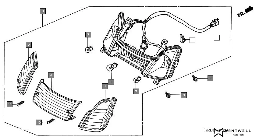 F-23 TAILLIGHT assembly diagram for HONDA Eterno SC1504