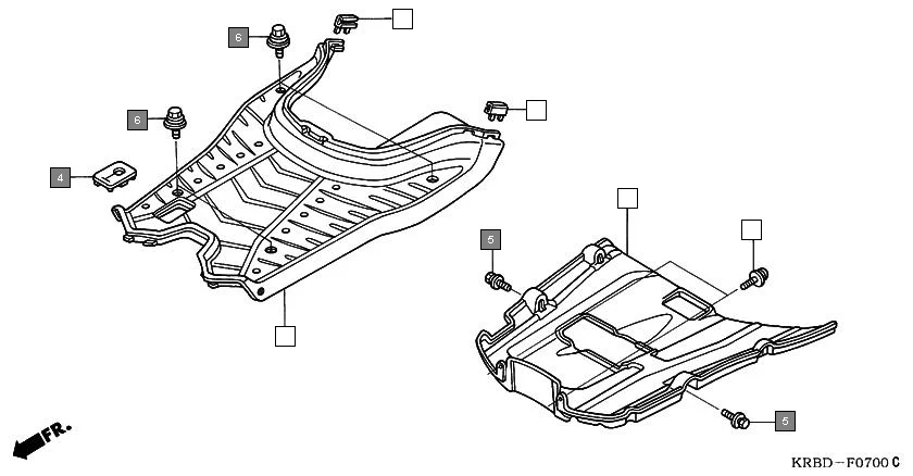 F-7 FLOOR PANEL assembly diagram for HONDA Eterno SC1504