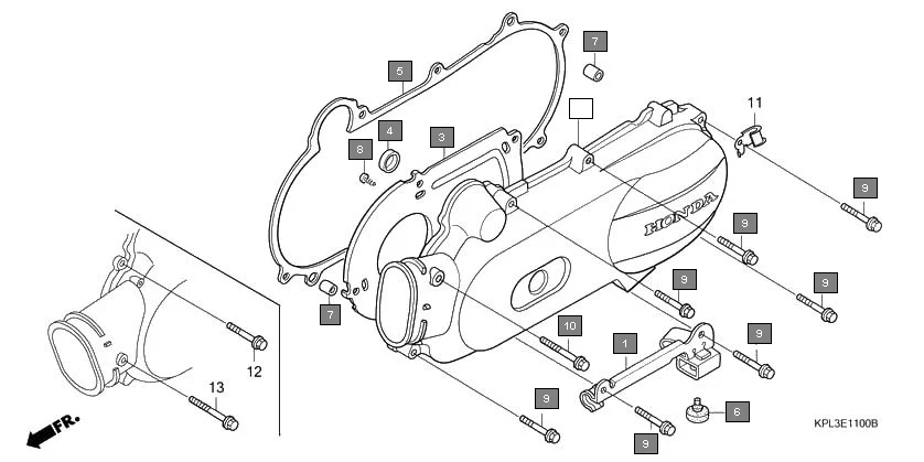 E-11 LEFT CRANKCASE COVER