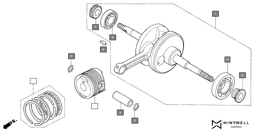 E-16 CRANKSHAFT/PISTON