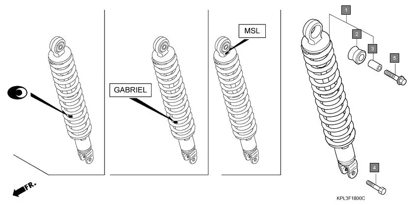F-18 REAR CUSHION assembly diagram for HONDA Activa SCV110E