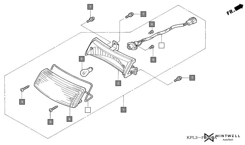 F-20 TAILLIGHT(SCV100CM2) diagram showing 33705-KPL-901