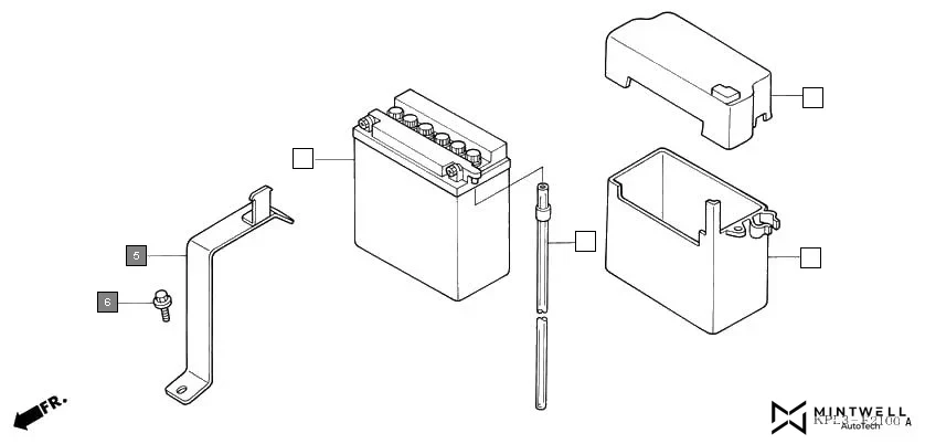 F-21 BATTERY(SCV100CM2,5) assembly diagram for HONDA Activa SCV100CM5