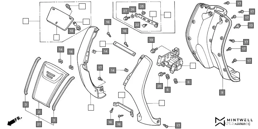 F-6 FRONT COVER(SCV100CM2,5) diagram showing 95701-06012-08