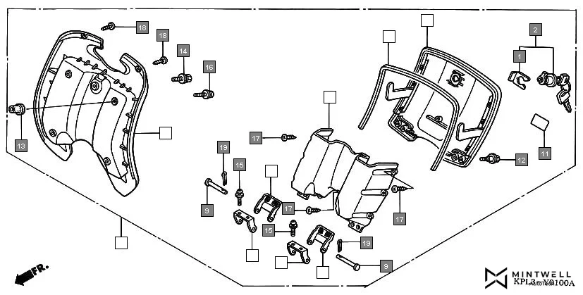 FOP-1 INNER BOX(B) diagram showing 87505-KPL-900