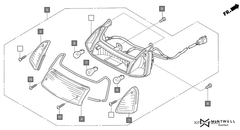 F-20-1 REAR COMBINATION LIGHT(SCV100CM5) diagram showing 33701-KPL-841