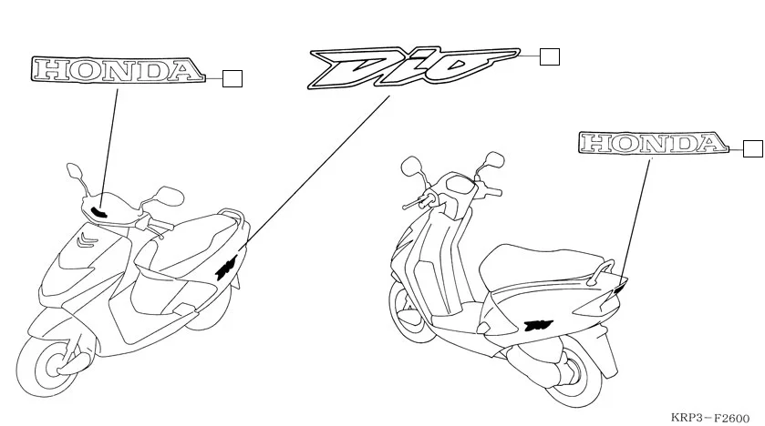 F-26 MARK(SCV100F3,5) assembly diagram for HONDA Dio SCV100F5