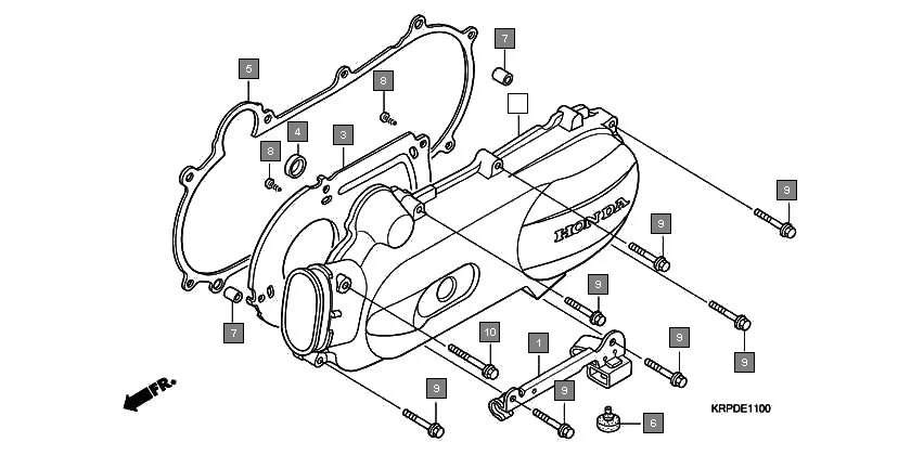 E-11 LEFT CRANKCASE COVER