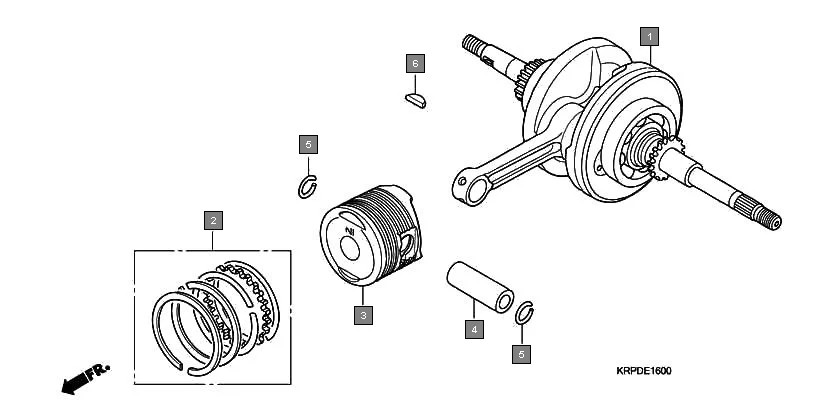 E-16 CRANKSHAFT/PISTON