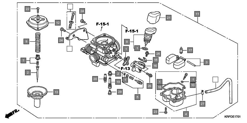 E-17-1 CARBURETOR (SCV100F9,A-U)