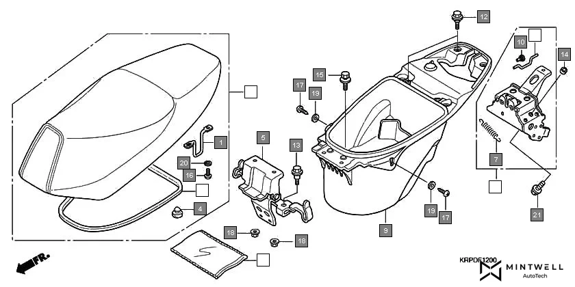 F-12 SEAT/LUGGAGE BOX diagram showing 77251-KPL-900