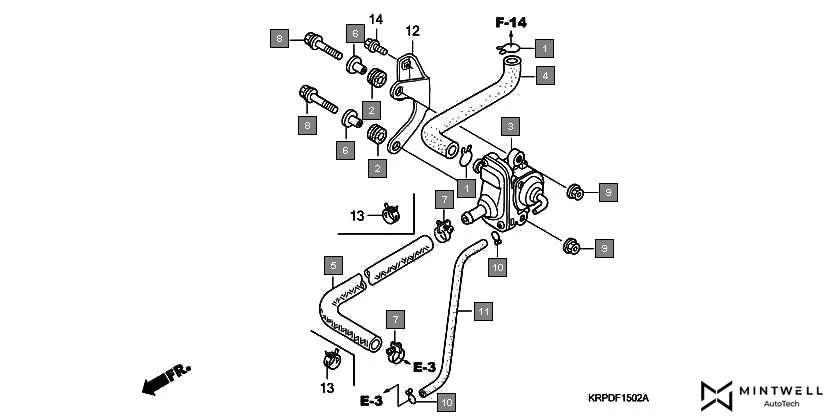 F-15-2 AIR SUCTION VALVE assembly diagram for HONDA Dio SCV100FA