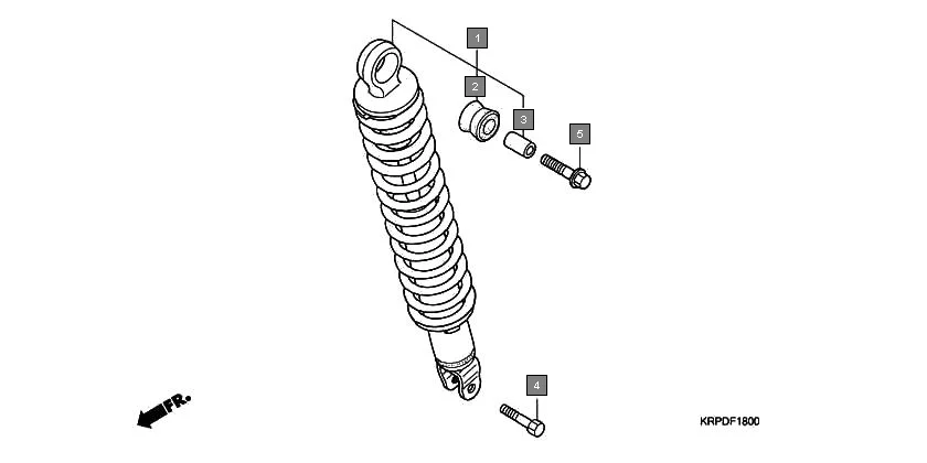 F-18 REAR CUSHION assembly diagram for HONDA Dio SCV100FA