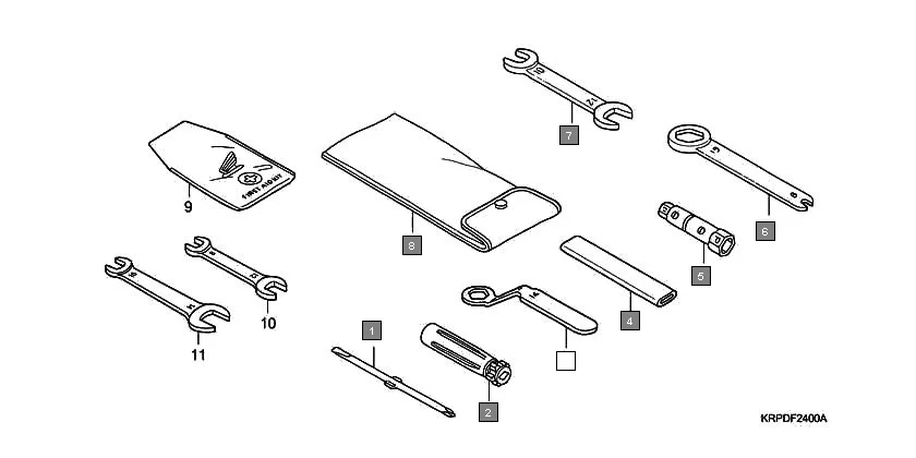 F-24 TOOLS assembly diagram for HONDA Dio SCV100FA