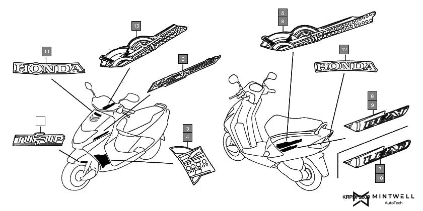F-26 MARK(SCV100F9) diagram showing 87103-KRP-730ZB