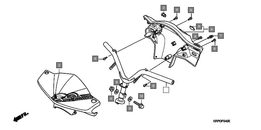 F-4 STEERING HANDLE/HANDLE COVER diagram showing 90304-KCS-920