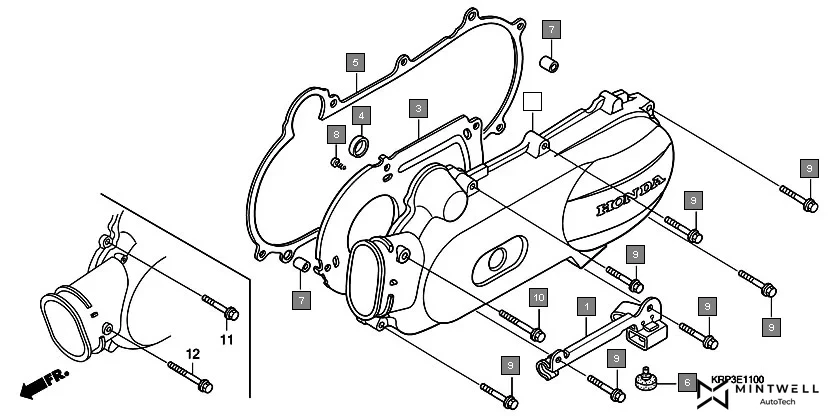 E-11 LEFT CRANKCASE COVER