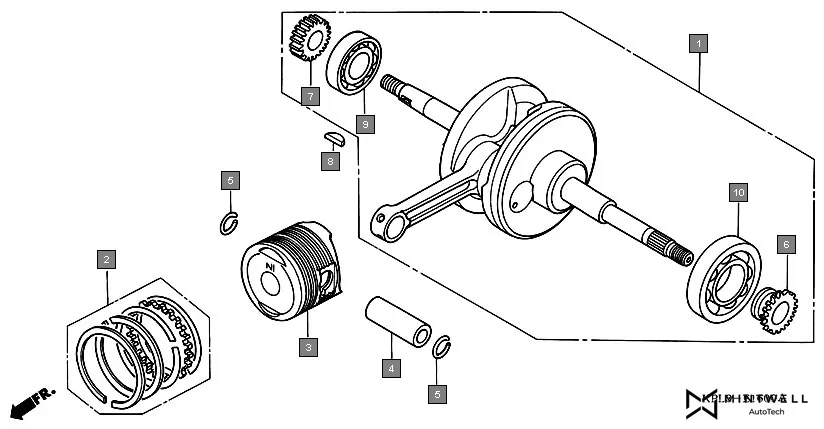 E-16 CRANKSHAFT/PISTON