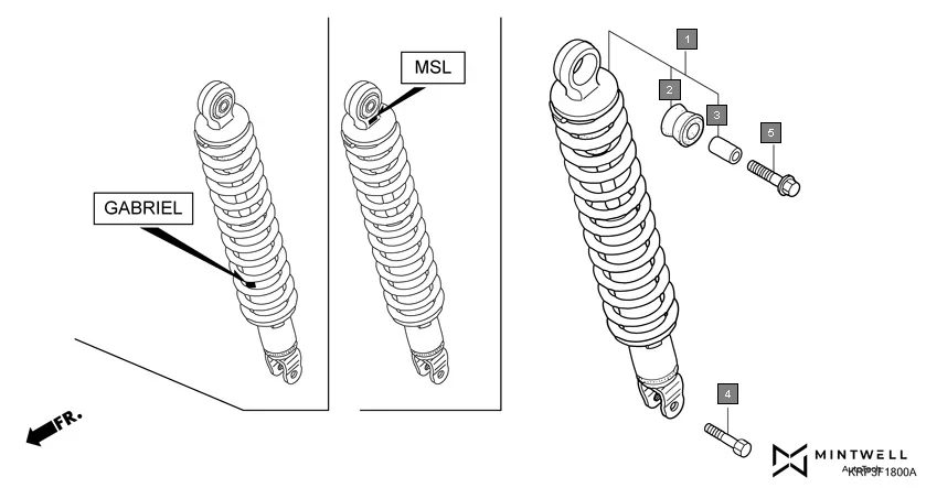 F-18 REAR CUSHION assembly diagram for HONDA Aviator SCV110GC