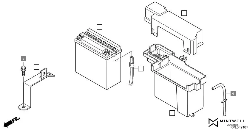 F-21-1 BATTERY(SCV1109) assembly diagram for HONDA Activa SCV1109