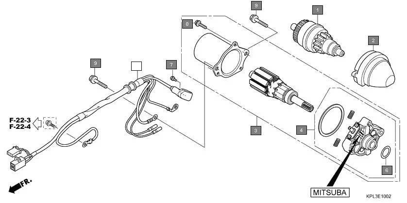 E-10-2 STARTING MOTOR(SCV110D,E)(MITSUBA)