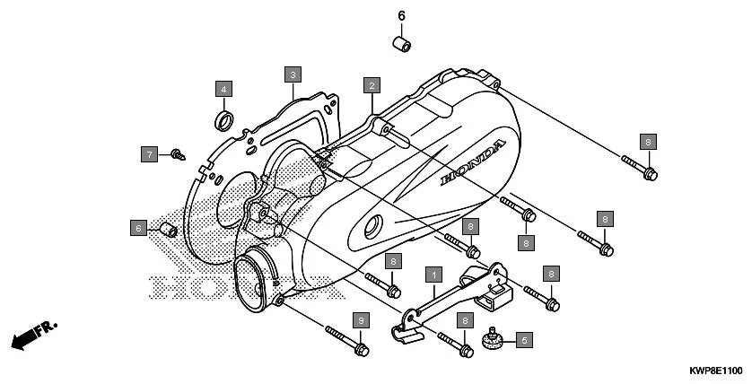 E-11 LEFT CRANKCASE COVER
