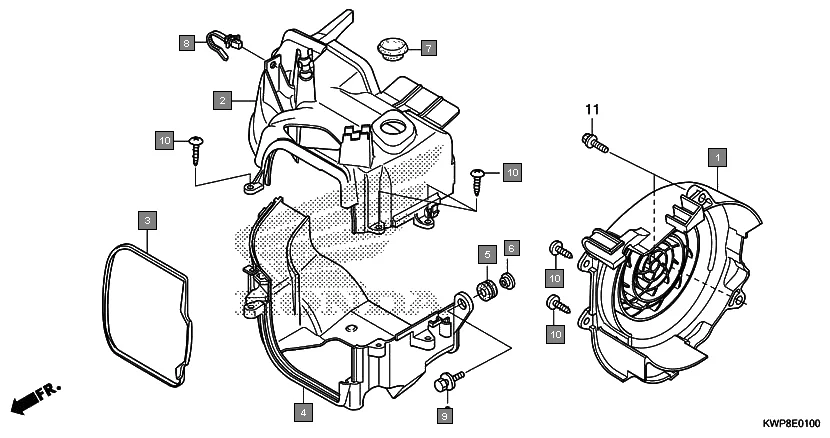 E-1 SHROUD/FAN COVER