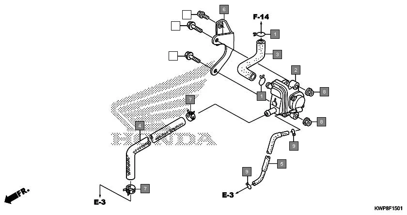 F-15-1 AIR SUCTION VALVE assembly diagram for HONDA Activa SCV110F