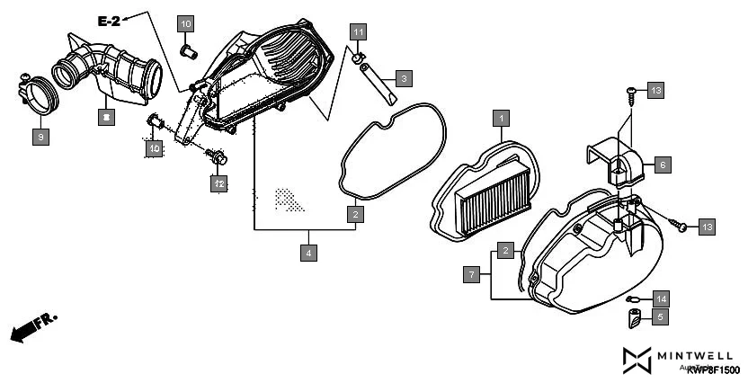 F-15 AIR CLEANER diagram showing 17216-KVT-940