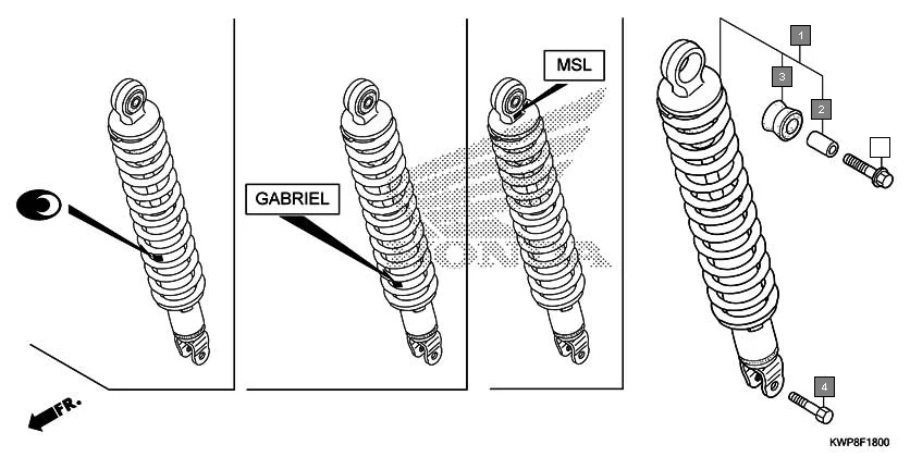F-18 REAR CUSHION assembly diagram for HONDA Activa SCV110G