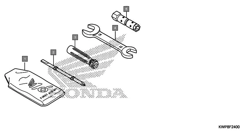 F-24 TOOL assembly diagram for HONDA Activa SCV110G