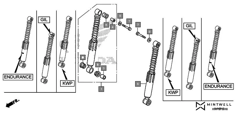 F-9-10 FRONT CUSHION assembly diagram for HONDA Activa SCV110G