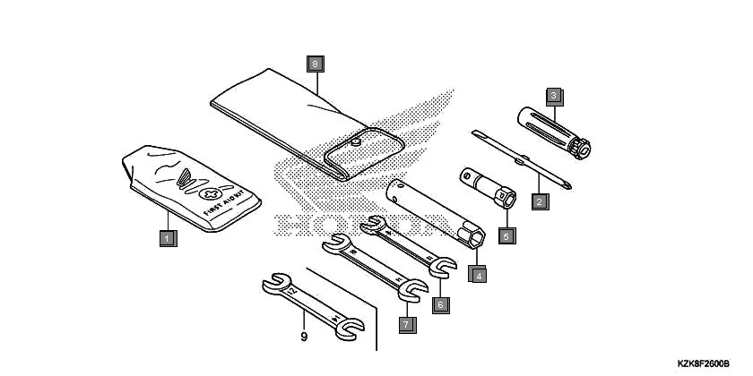 F-26 TOOL assembly diagram for HONDA Dio SCV110FF