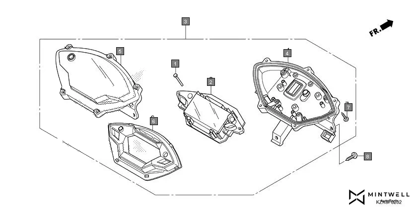 F-2-2 METER(3) assembly diagram for HONDA Dio SCV110FBK