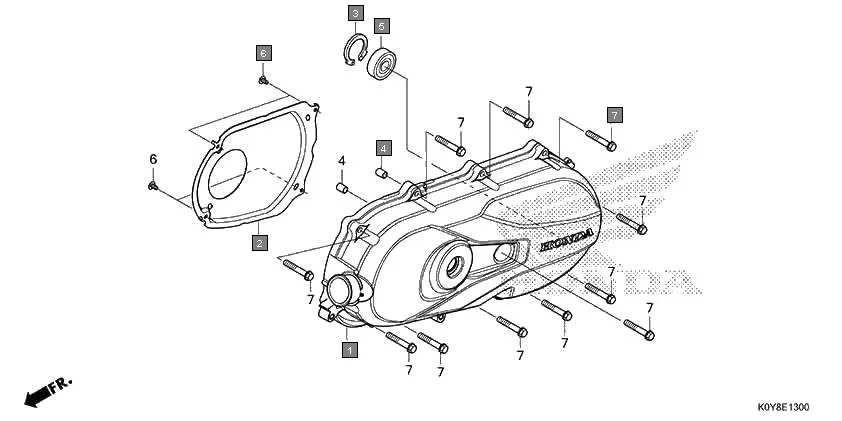 E-13 LEFT CRANKCASE COVER