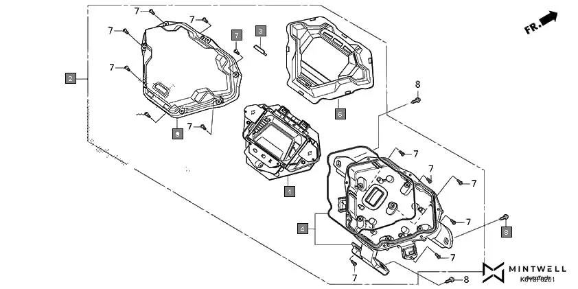F-2-1 METER(SCV110F/FB-2ID) assembly diagram for HONDA Dio SCV110FM