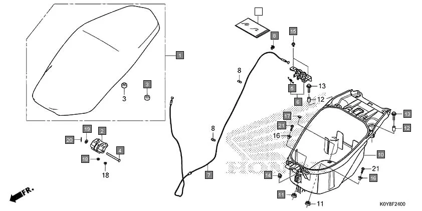 F-24 SEAT/LUGGAGE BOX diagram showing 77215-K24-900