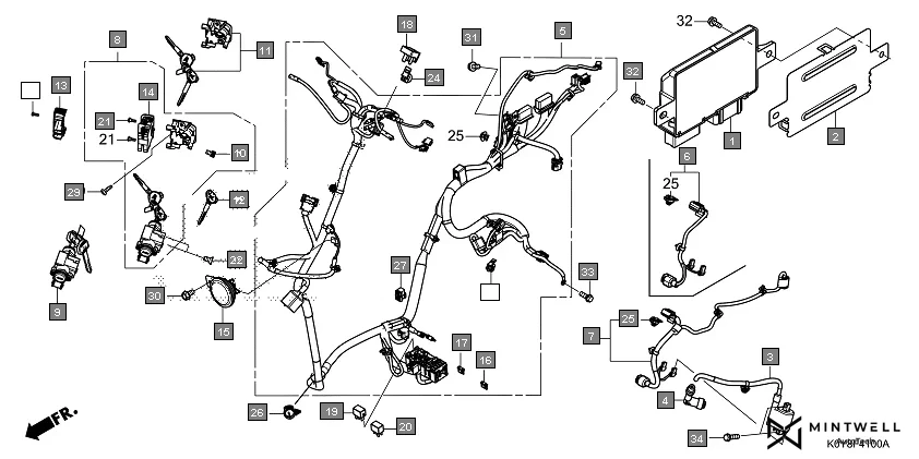 F-41 WIRE HARNESS assembly diagram for HONDA Dio SCV110FM