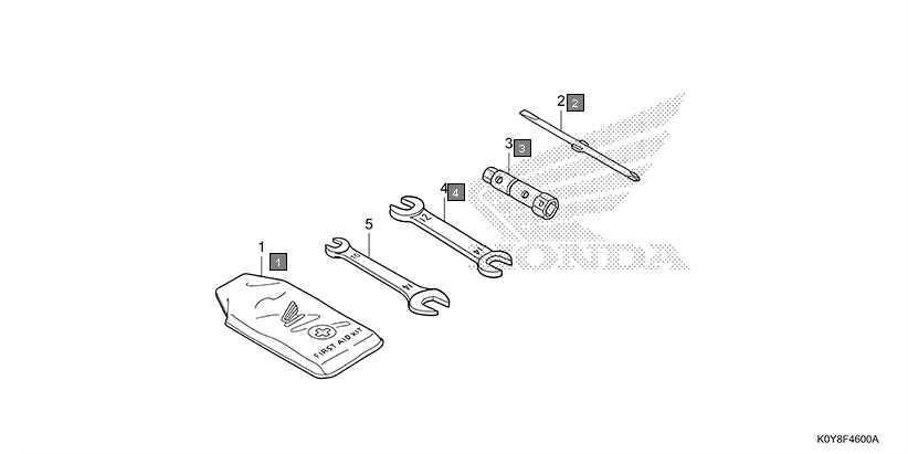 F-46 TOOL assembly diagram for HONDA Dio SCV110FBS